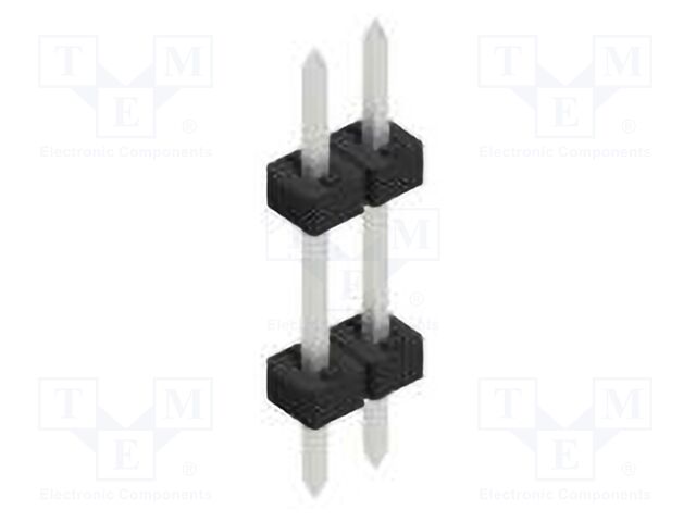 Connector: pin strips; pin header; male; PIN: 2; 2mm; THT; 1x2; 100V