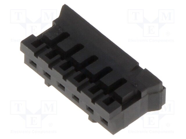Plug; wire-board; female; PH; 2mm; PIN: 6; w/o contacts; for cable