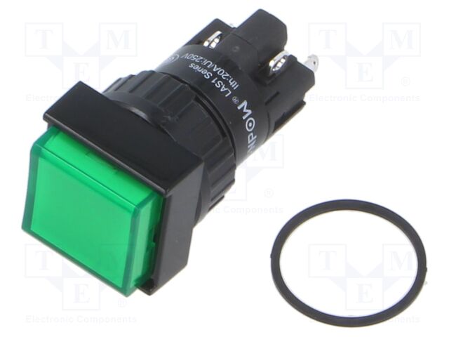 Switch: push-button; Pos: 2; SPDT; 2A/220VAC; 0.1A/220VDC; ON-(ON)