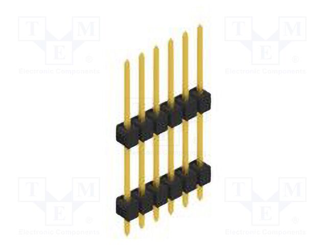 Connector: pin strips; pin header; male; PIN: 6; 2.54mm; THT; 1x6