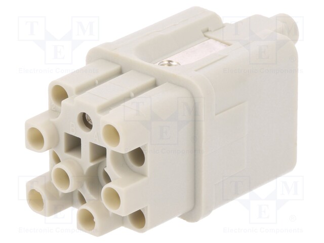Connector: HDC; contact insert; female; S-Q12/0; PIN: 13; 12+PE