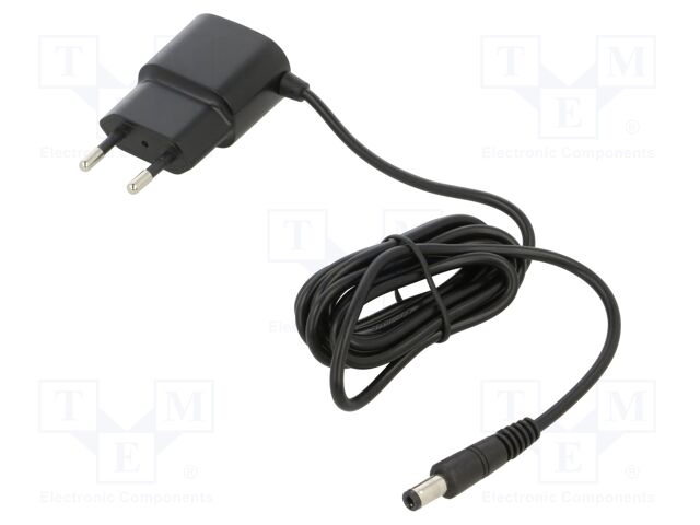 Power supply: switched-mode; 6VDC; 1A; Out: 5,5/2,5; 6W; Plug: EU