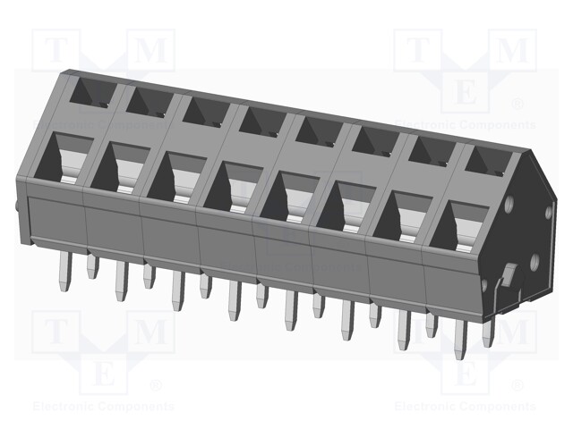 Connector: PCB terminal block; terminal; angled 45°; on PCBs