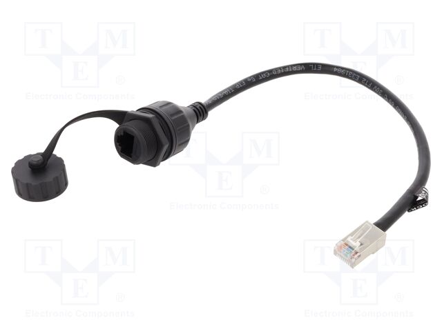 Extender Ethernet; F/UTP; Cat: 5e; RJ45 socket,RJ45 plug; 0.25m
