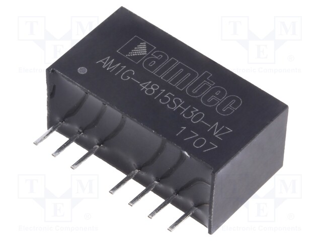 Converter: DC/DC; 1W; Uin: 36÷75V; 15VDC; Iout: 67mA; SIP8; 4.9g