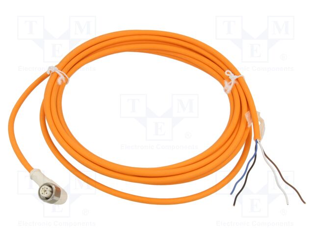 Connection lead; M12; PIN: 4; angled; 5m; female