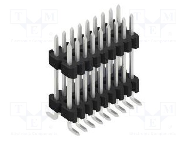 Connector: pin strips; pin header; male; PIN: 18; 1.27mm; SMT; 2x9