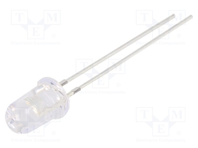 LED; UV; 60°; 20mA; 114mW; λd: 360÷370nm; 3÷3.8V; THT; Front: convex