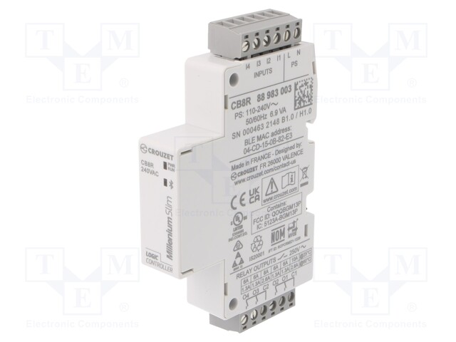 Programmable relay; IN: 4; OUT: 4; OUT 1: relay; DIN; Millenium Slim