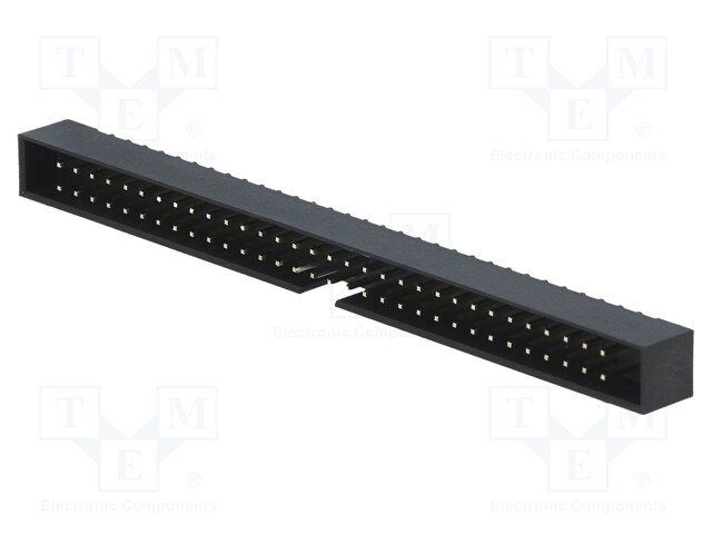 Socket; IDC; male; PIN: 64; straight; THT; gold flash; 2mm