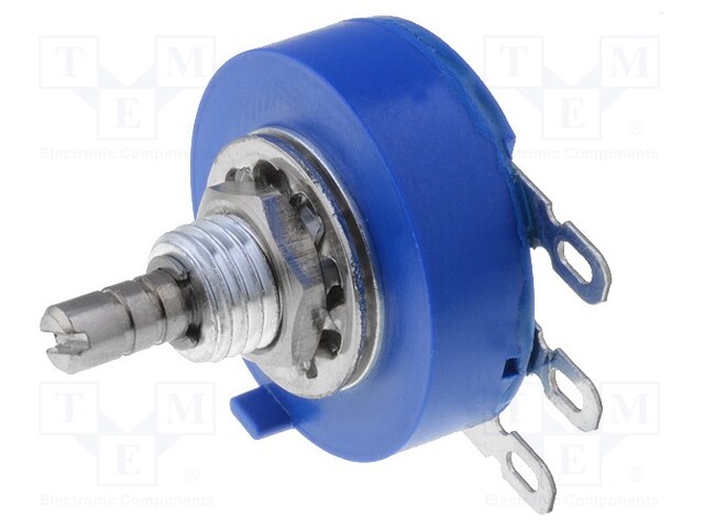 Potentiometer: shaft; single turn; 10kΩ; 2W; ±10%; 3.18mm; linear