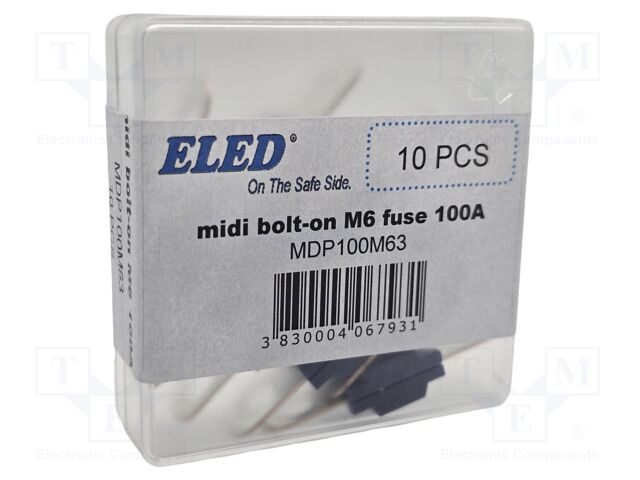 Fuse: fuse; 100A; 58VDC; automotive; 41mm; M6 screw; 41x12x8.24mm