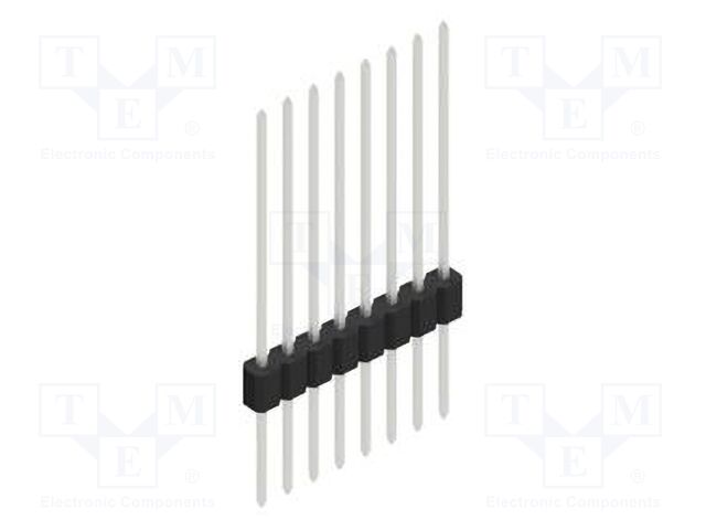 Connector: pin strips; pin header; male; PIN: 8; 1.27mm; THT; 1x8