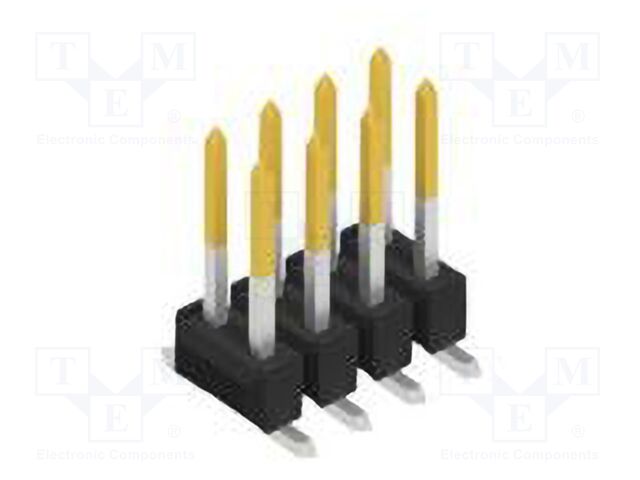 Connector: pin strips; pin header; male; PIN: 8; 2.54mm; SMT; 2x4