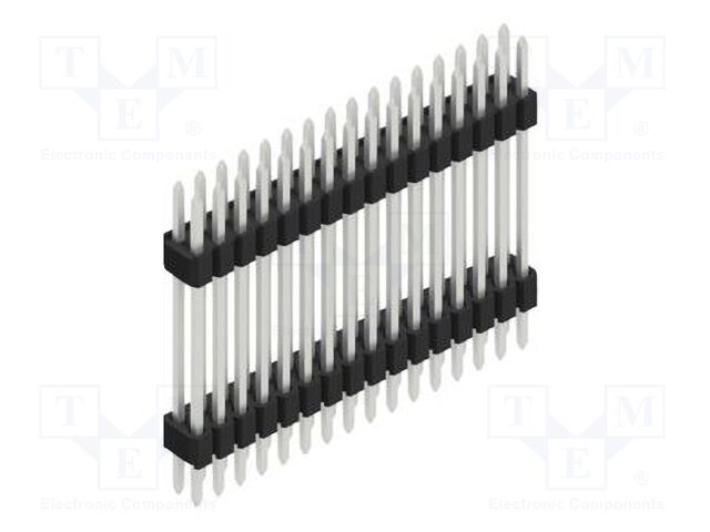 Connector: pin strips; pin header; male; PIN: 32; 1.27mm; THT; 2x16