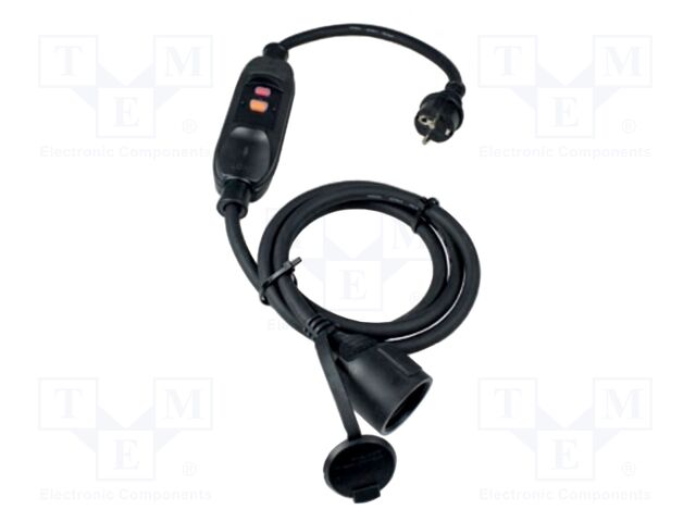 Extension lead; 3G2.5mm2; with flap,with protection; Sockets: 1