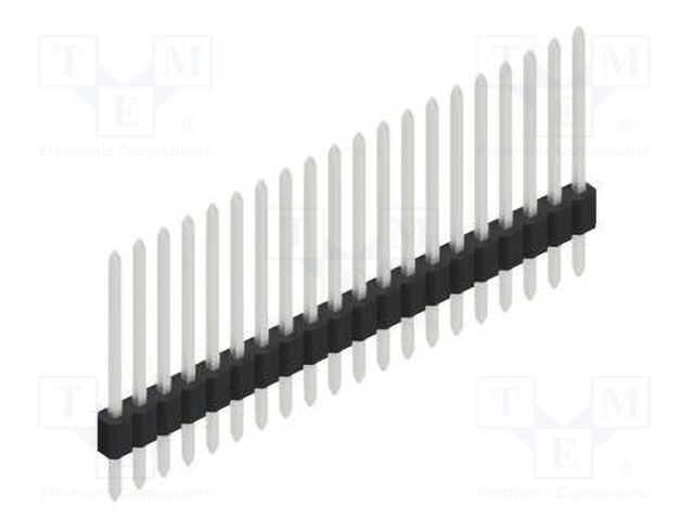 Connector: pin strips; pin header; male; PIN: 20; 1.27mm; THT; 1x20