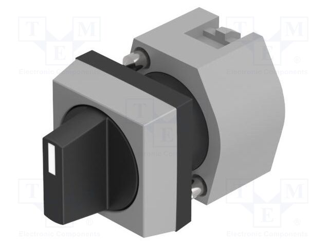 Switch: rotary; 22mm; Stabl.pos: 2; grey/black; none; IP65; OptoHiT