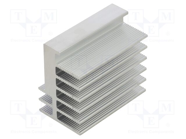 Heatsink: extruded; grilled; natural; L: 50mm; W: 30mm; H: 45mm; raw