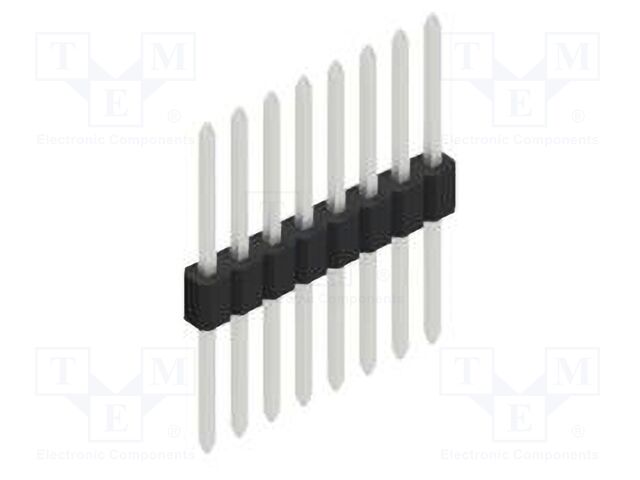 Connector: pin strips; pin header; male; PIN: 8; 1.27mm; THT; 1x8