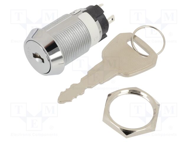 Switch: key switch; Stabl.pos: 2; Switch.method: ON-ON; Ø19mm