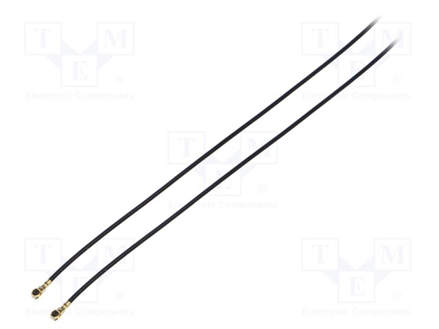 Cable: coaxial; U.FL,both sides; female; angled 90°; female; 0.4m