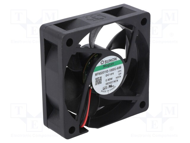 Fan: DC; axial; 12VDC; 60x60x20mm; 32.26m3/h; 28dBA; Vapo; 4200rpm