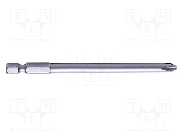Screwdriver bit; Phillips; PH1; Overall len: 100mm; 2pcs.