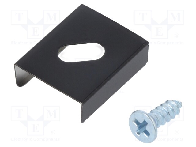 Flexible mounting plate Z; black; stainless steel