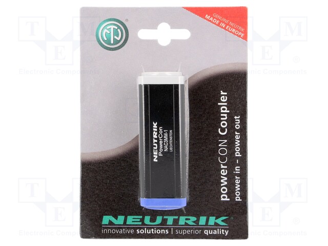 Transition: coupler; powerCON; 20A; 250VAC; for cable; straight