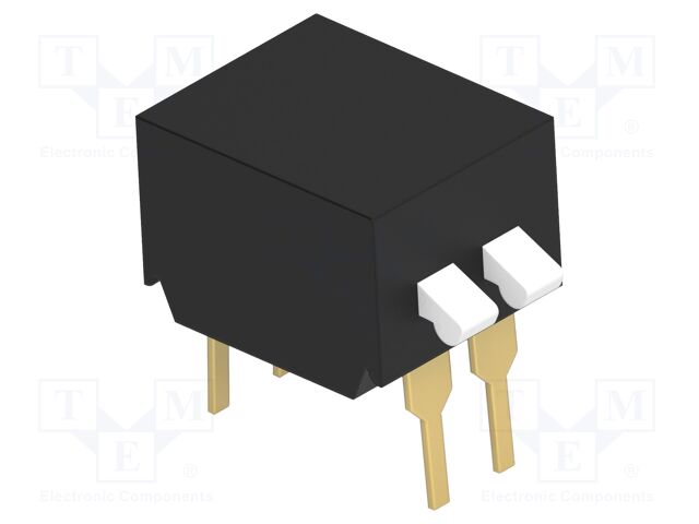 Switch: DIP-SWITCH; Poles number: 2; ON-OFF; 0.025A/24VDC; Pos: 2