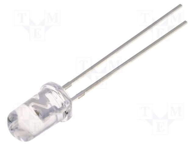LED; 5mm; blue; 2800÷3700mcd; 30°; Front: convex