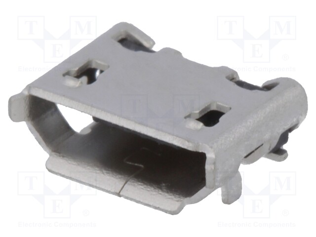 Socket; USB A mini; SMT; angled 90°; USB 2.0; gold-plated