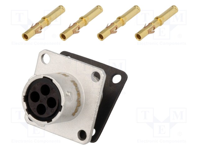 Connector: circular; Series: RT360; socket; female; crimped; PIN: 4