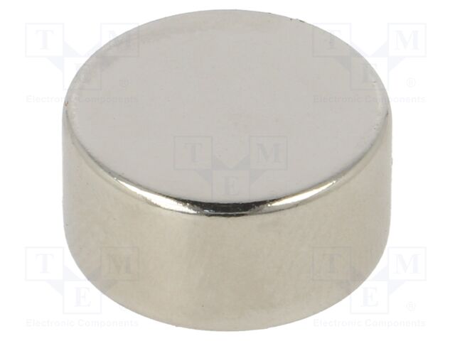 Magnet: permanent; neodymium; 54N; Ø: 16mm; H: 8mm