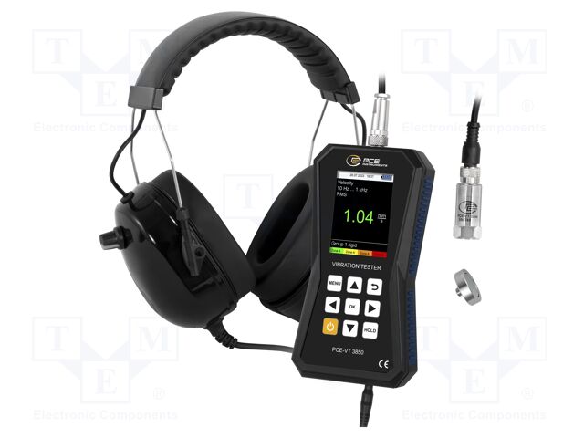 Vibrometer; Display: LCD 2,8"; Ch: 1; 0÷3,9inch,0÷399,9ft/s2; IP52