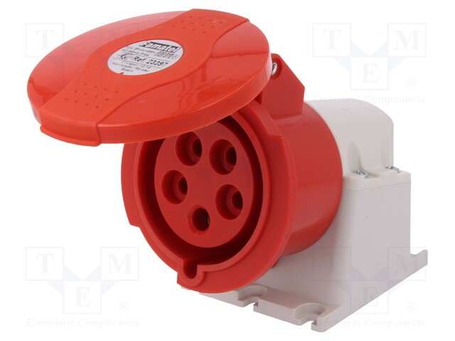 Connector: AC supply 3-phase; socket; female; 32A; 380/415VAC