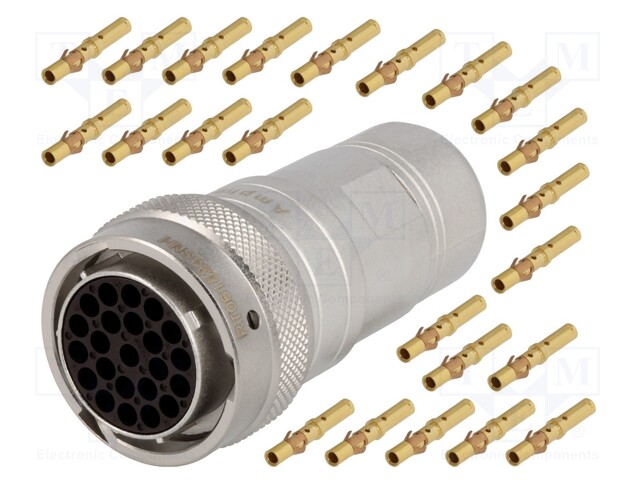 Connector: circular; Series: RT360; plug; female; crimped; PIN: 23