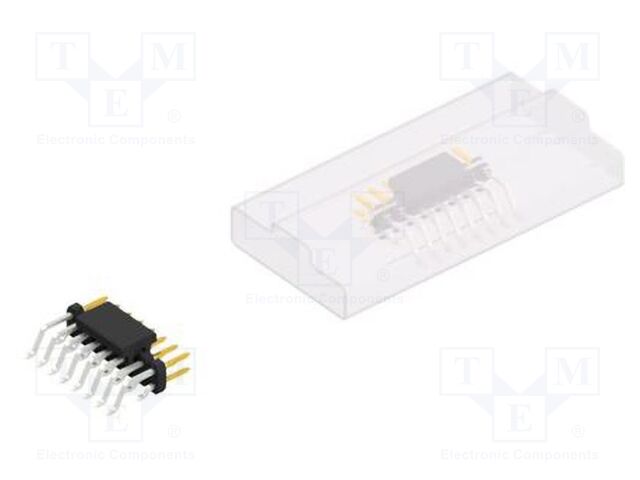 Connector: pin strips; pin header; male; PIN: 16; 2mm; SMT; 2x8; 100V