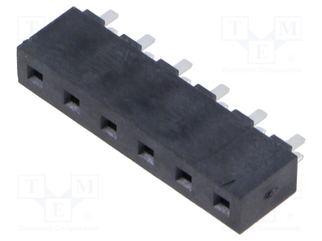 Connector: pin strips; socket; male; PIN: 6; straight; 5.08mm; THT