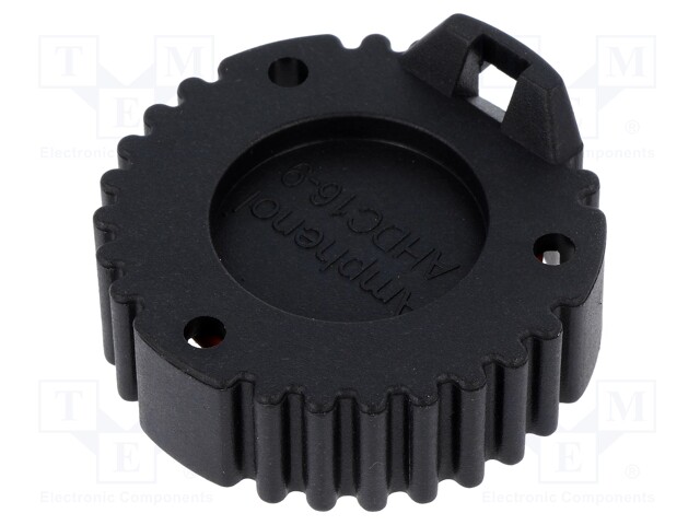 Socket cover; AHD; PIN: 9; black