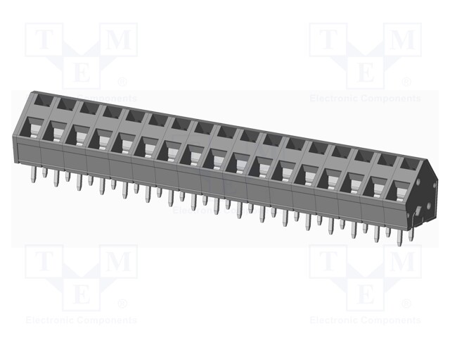 Connector: PCB terminal block; terminal; angled 45°; on PCBs