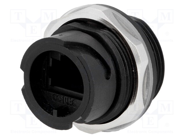 Socket; coupler; PIN: 8; Cat: 5e; Layout: 8p8c; IP67; Mat: plastic