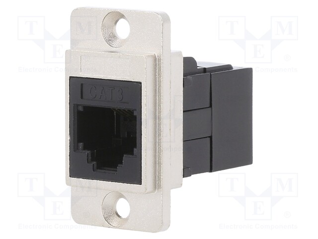 Coupler; DUALSLIM; Cat: 3; Layout: 6p4c; RJ11 socket,both sides