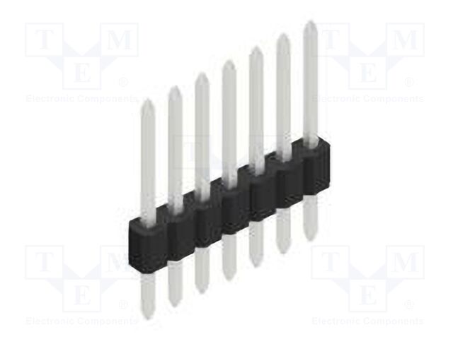 Connector: pin strips; pin header; male; PIN: 7; 1.27mm; THT; 1x7