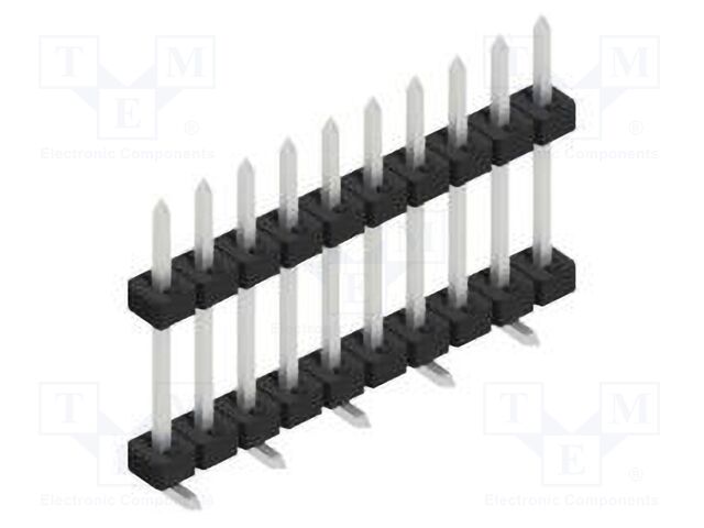 Connector: pin strips; pin header; male; PIN: 10; 2mm; SMT; 1x10