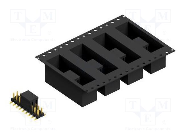 Connector: pin strips; pin header; male; PIN: 18; 2.54mm; SMT; 2x9
