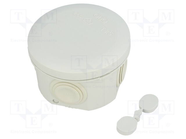 Enclosure: junction box; Ø: 80mm; Z: 51mm; polypropylene; IP65
