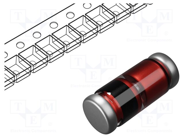Diode: Zener; 0.5W; 4.7V; SMD; reel,tape; LL34,MiniMELF glass; ZMM