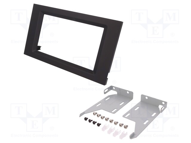 Radio mounting frame; Mercedes; 2 DIN; black